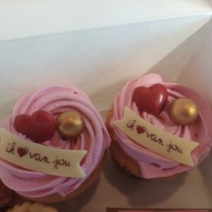 Valentijns cupcakes (4 st.)
